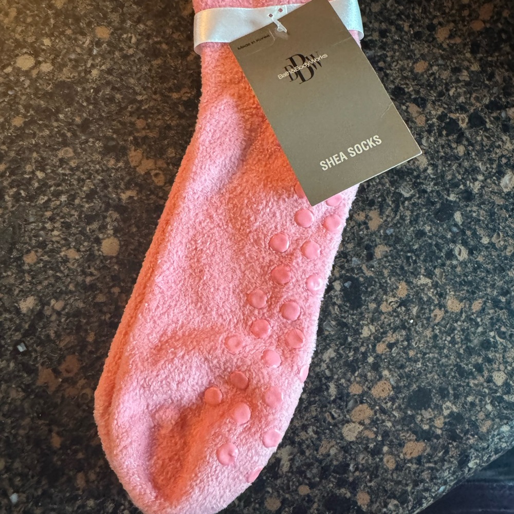 Pink Shea Non Slip Socks with Grip